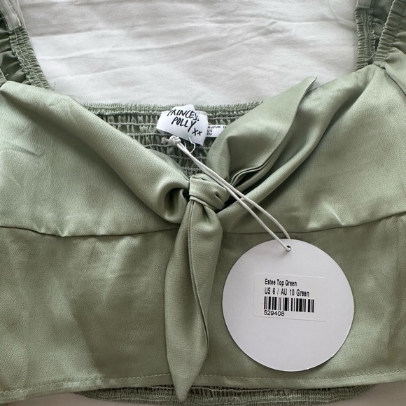 Princess Polly Green Top size US 6 - Picture 4 of 4